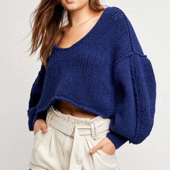 Free People Sweaters - Free People Sea Bright Pullover balloon sleeves S